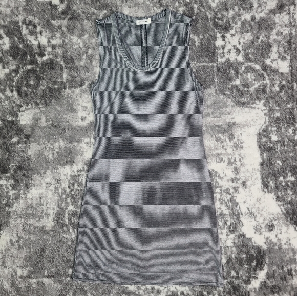 rag & bone Linen Blend Sleeveless Striped Thin Dress - Picture 1 of 11
